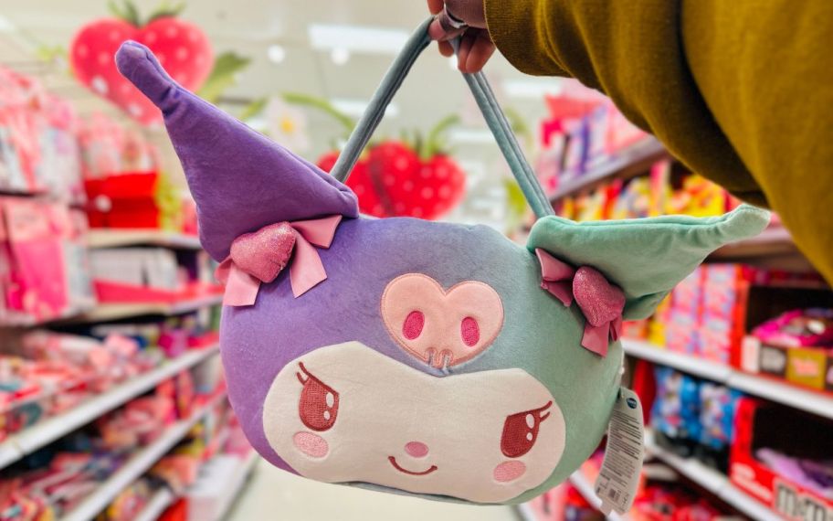 a Kuromi valentines day pail in a store