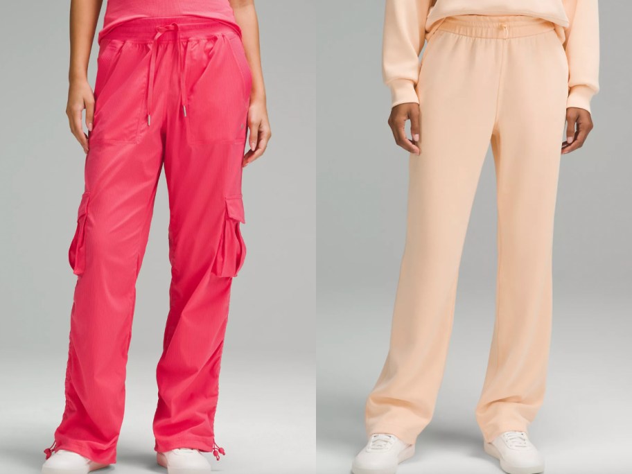 pink and peach pants