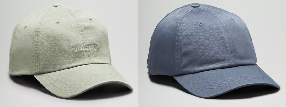 green and blue ballcaps