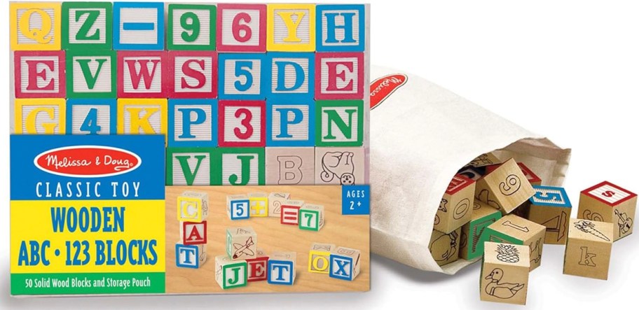 melissa and doug wooden block set 