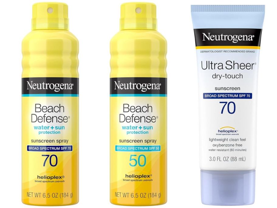 neutrogena suncreen stock images