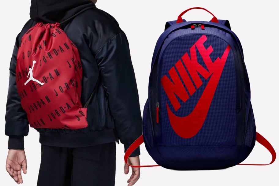 two nike backpacks