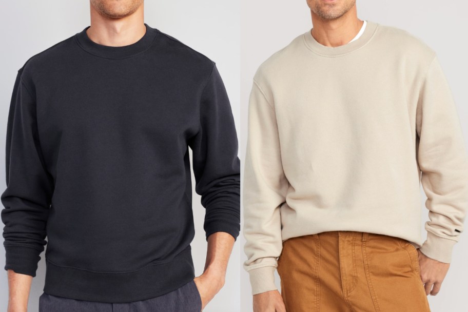 black and beige sweatshirts