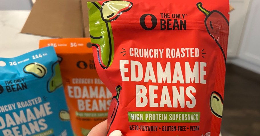 The Only Bean Roasted Edamame 3-Pack Just $7.70 Shipped on Amazon (High Protein Snack)