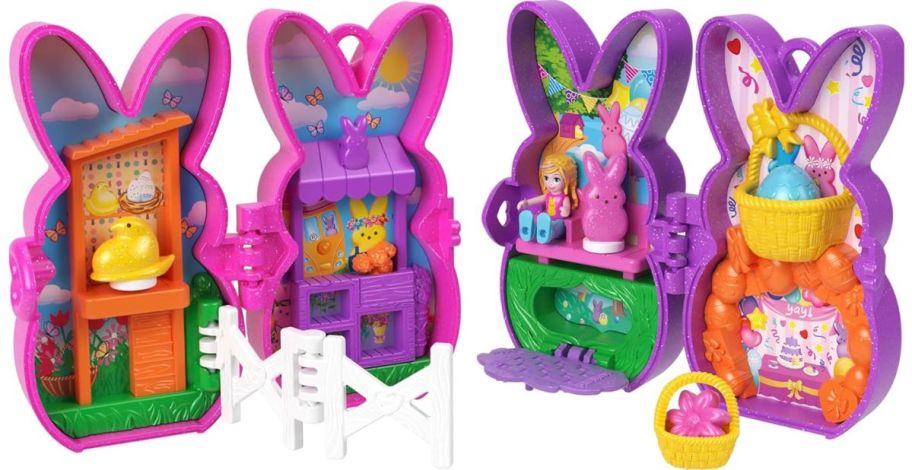 what is included in the polly pocket peeps play set stock image 