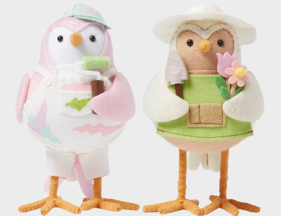 two easter featherly friends stock images