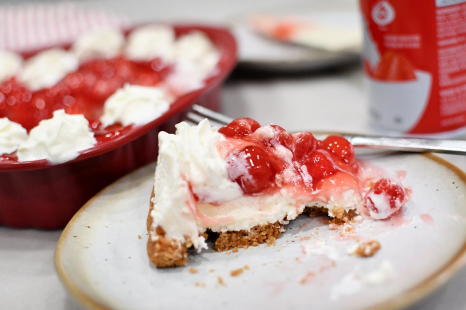 slice of cherry delight on a plate