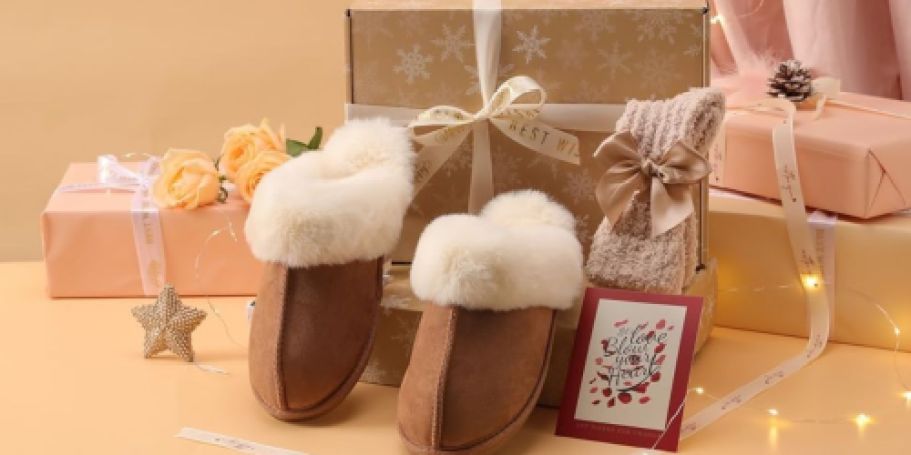 WOW! Slippers & Socks Gift Set Only $9.89 on Amazon (Reg. $30) | Includes Gift Box