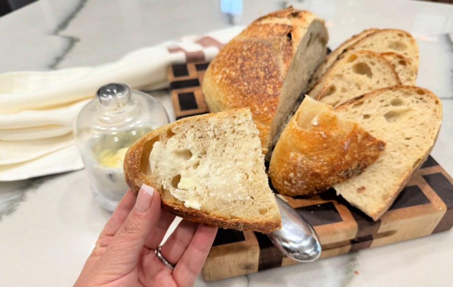 sourdough bread with butter 