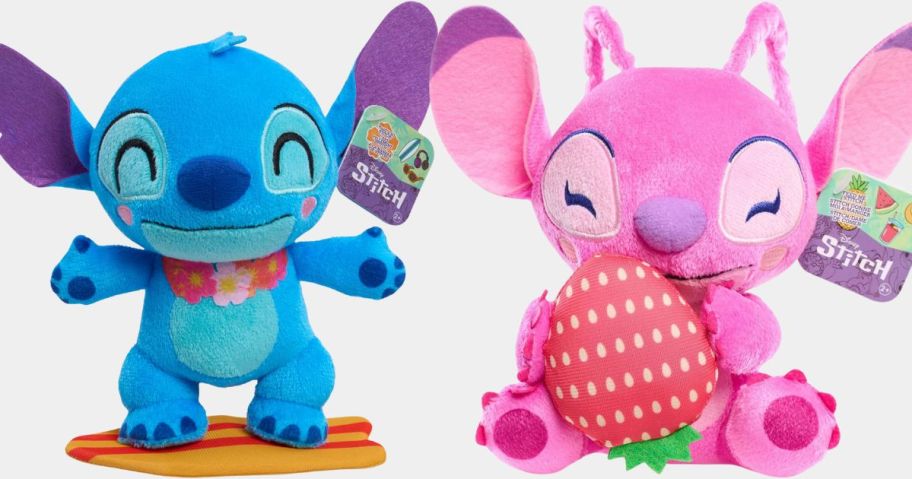 a stitch and an angel plush stock image