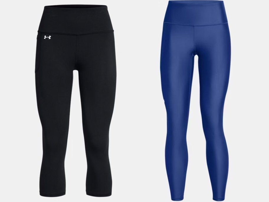 under armour black and blue leggings 