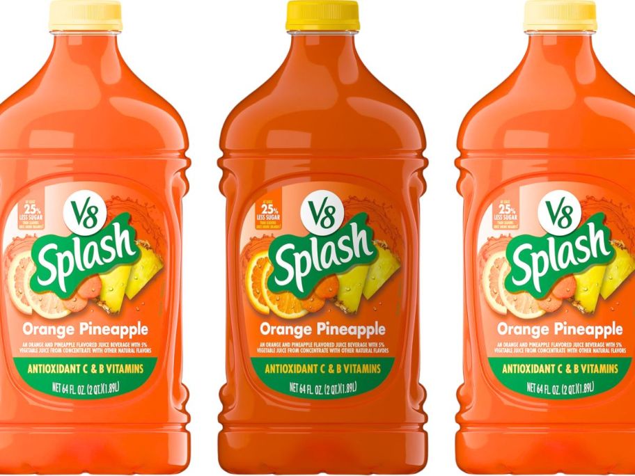 V8 Splash Orange Pineapple Flavored Juice Beverage 64oz stock image