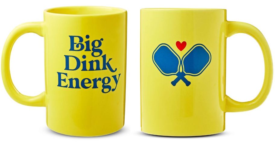 Way To Celebrate Valentine's Day Yellow Big Dink Energy Jumbo Mug stock image