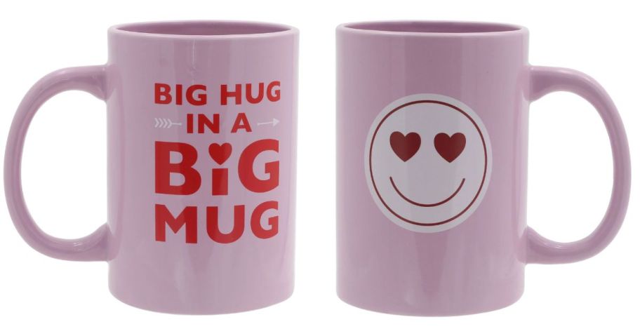 Way To Celebrate Valentine's Day Heart Eyes Jumbo Mug stock image