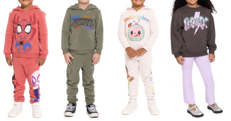 kids wearing walmart clothing