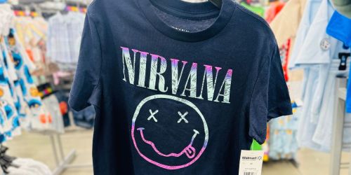 Walmart Graphic Band Tees from $4.98 | Nirvana, Ice Cube, Pink Floyd, & More!