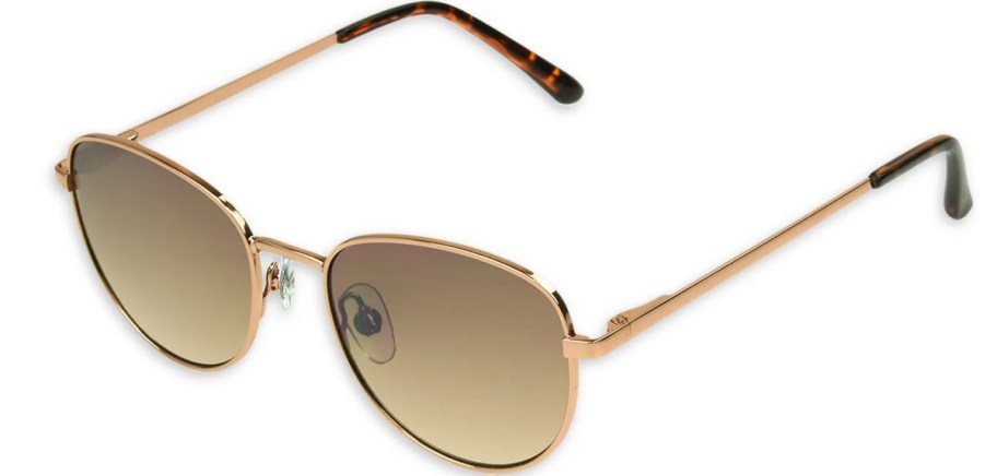 bronze framed sunglasses 