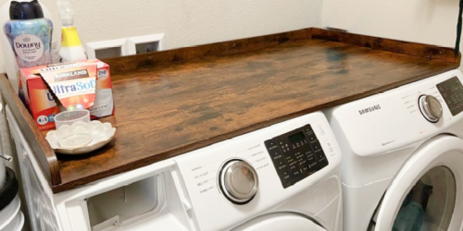 Upgrade Your Laundry Room: 4 Affordable Washer & Dryer Countertops from $14.99 on Amazon