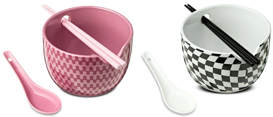 two valentines day ramen bowl sets 