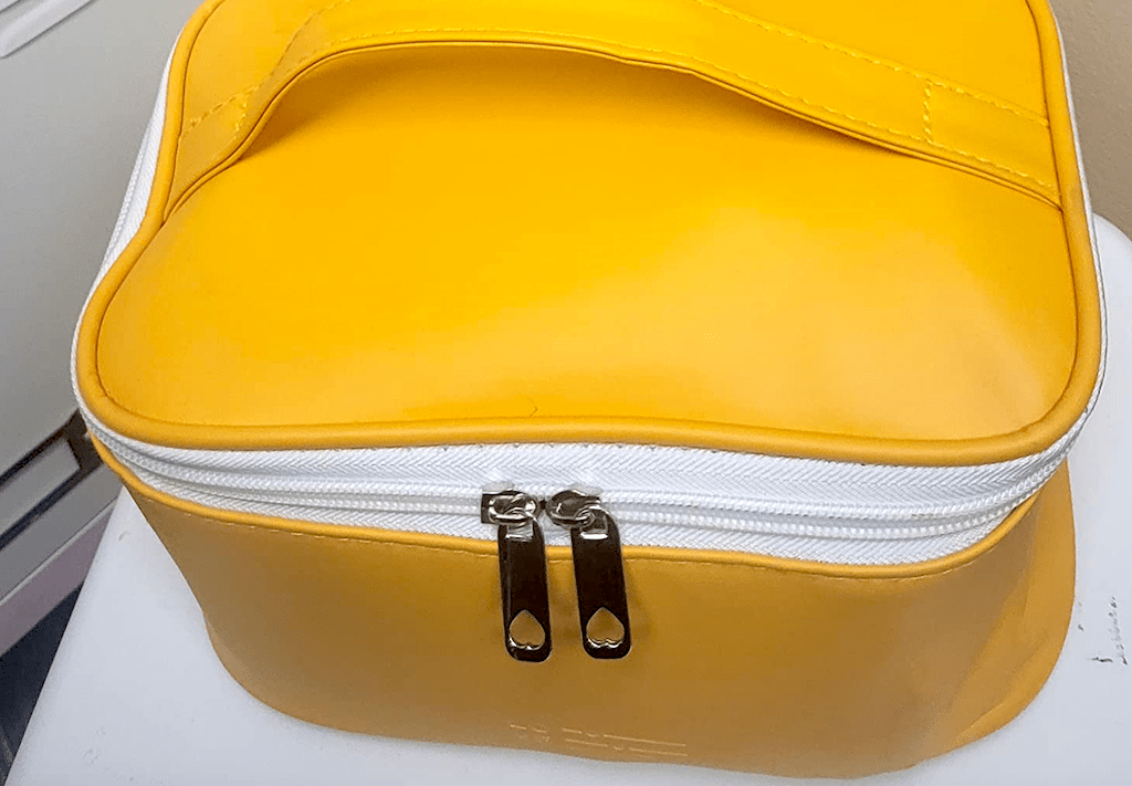 Yellow makeup bag 