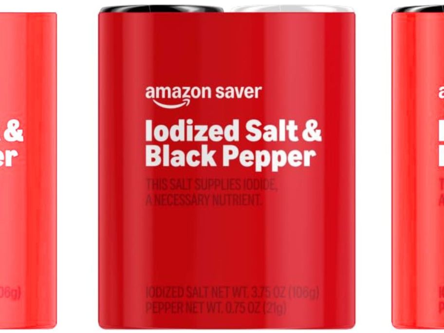 Amazon Saver Iodized Salt & Pepper 4.25oz stock image