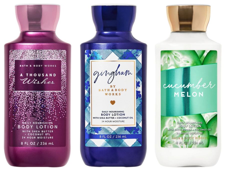 Bath & Body Works Body Lotions stock images