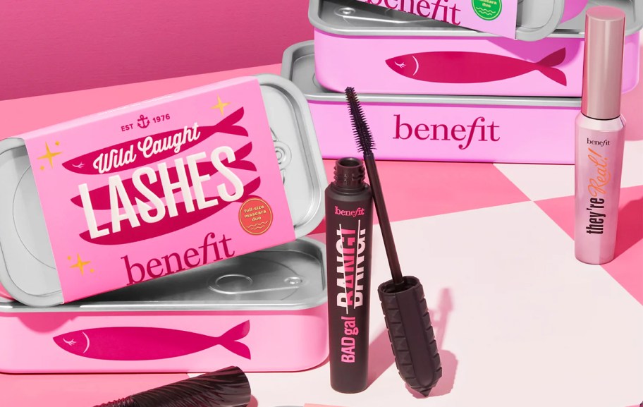 pink Benefit Cosmetics mascara gift sets