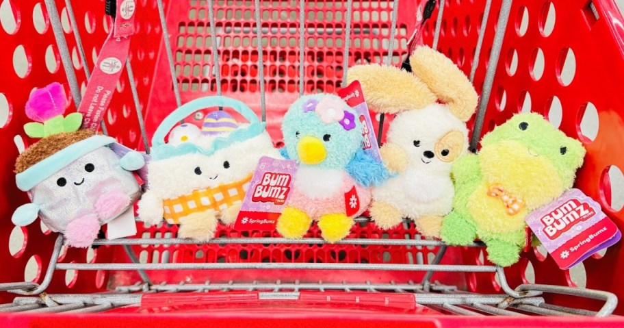 bumbumz spring bum plush toys in target shopping cart