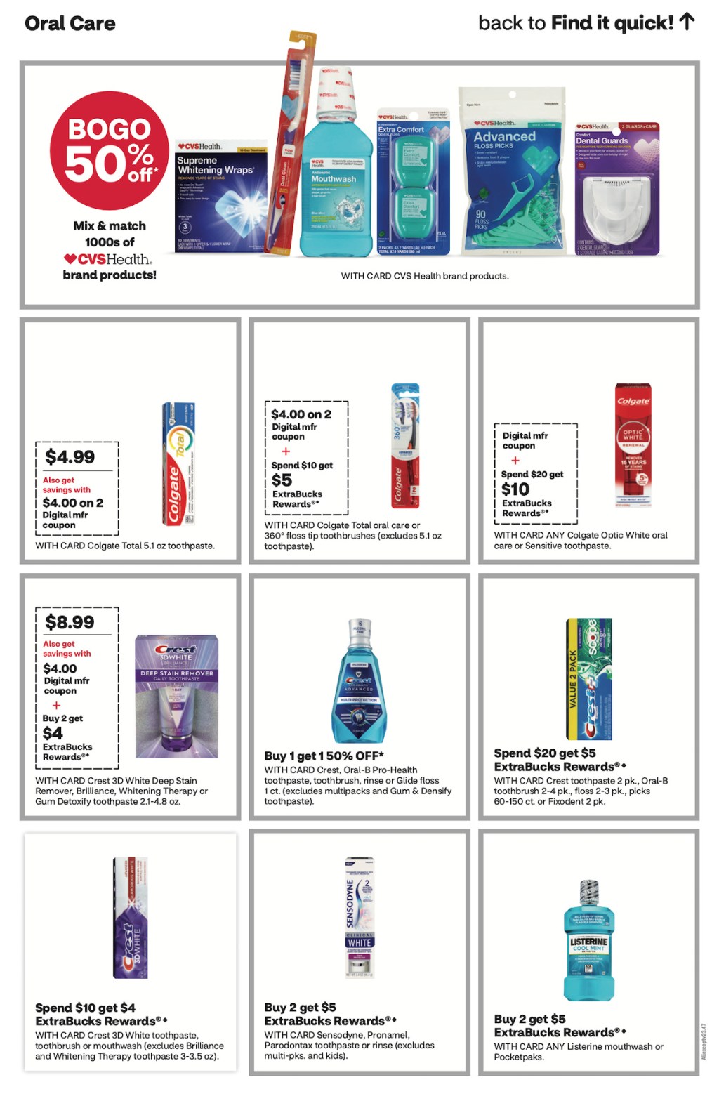 page from CVS ad