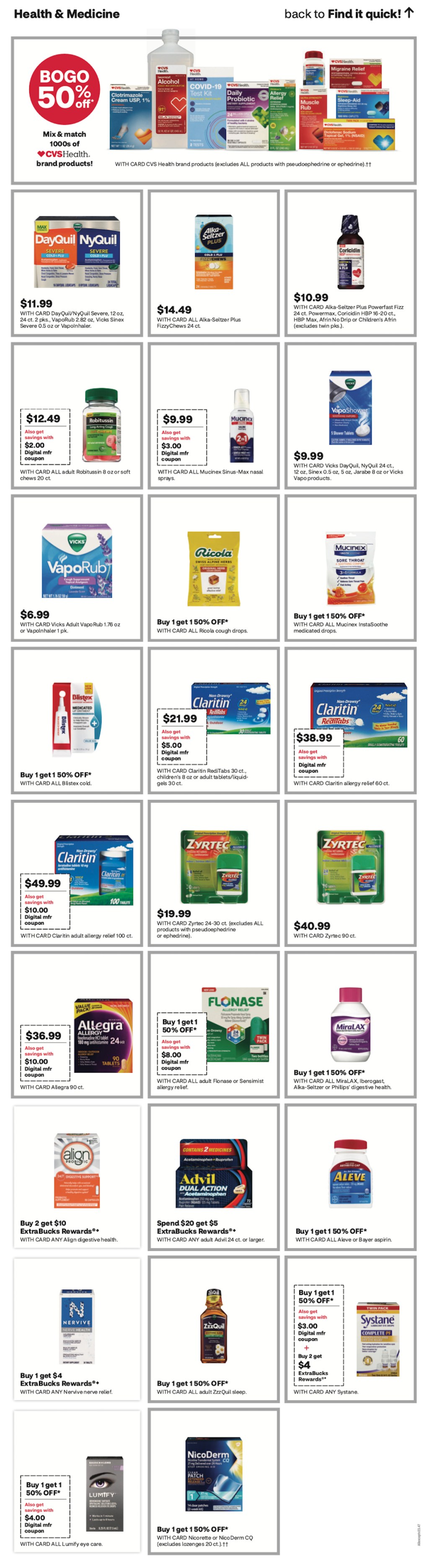 page from CVS ad