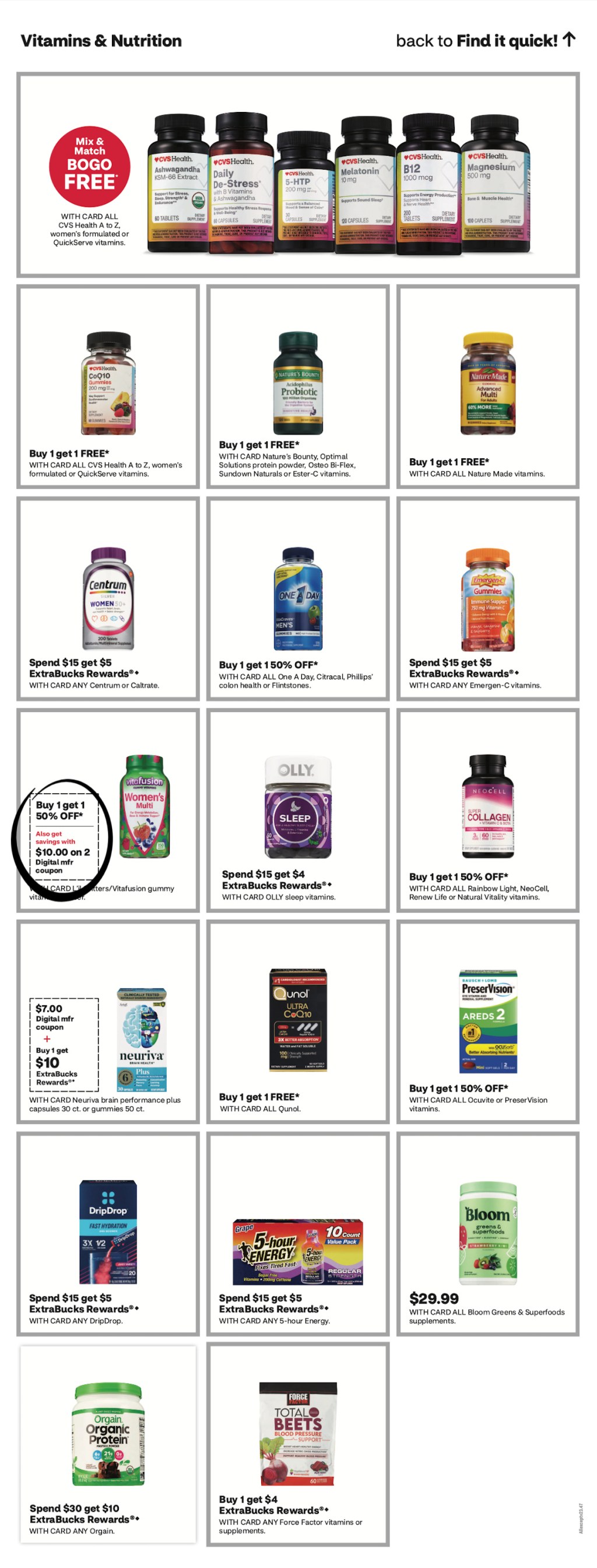 page from CVS ad