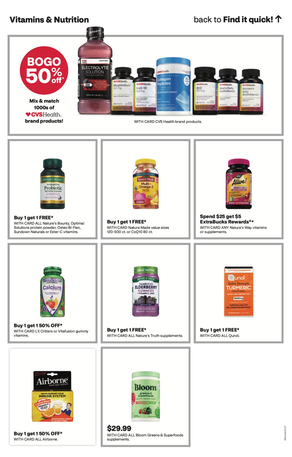 page from CVS ad