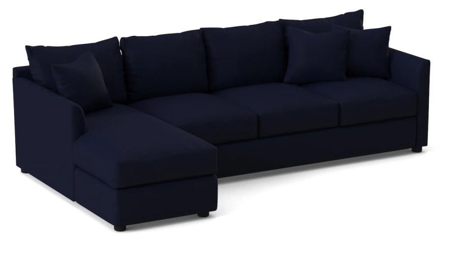 stock photo of navy blue sectional