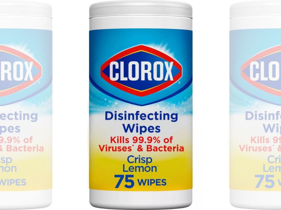 Stock image of Clorox Crisp Lemon Disinfecting Wipes 75-count