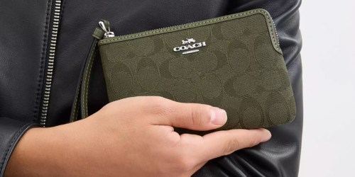 Up to 75% Off Coach Wristlets + Free Shipping | Styles from $22 Shipped