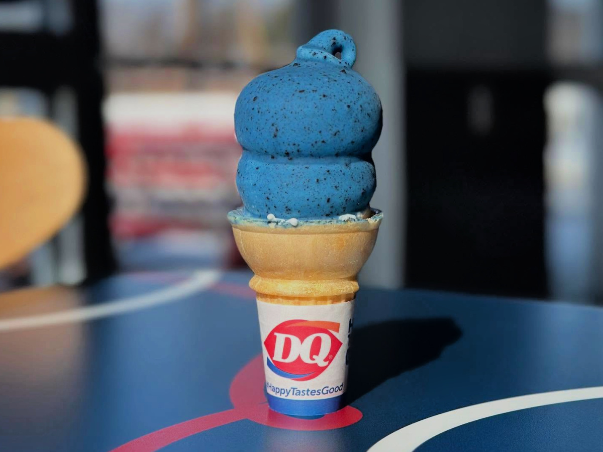 Dairy Queen Blue Cookie Dipped Cone Now Available For Limited Time