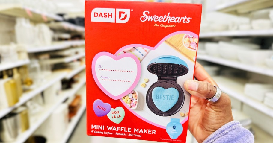 Dash x Sweethearts Mini Waffle Maker from $6.99 on Kohls.online (Regularly $25)