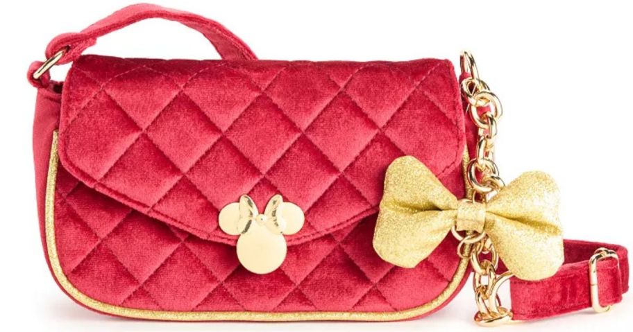 Disney's Minnie Mouse Velvet Crossbody Bag