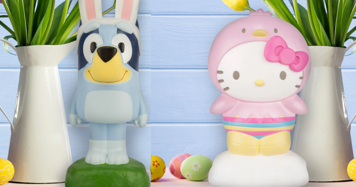 Easter Blow Molds Only $14.98 on Walmart.online | Bluey, Hello Kitty, & More!