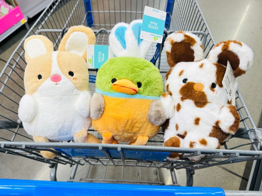 Easter Bunny Plush in cart in store