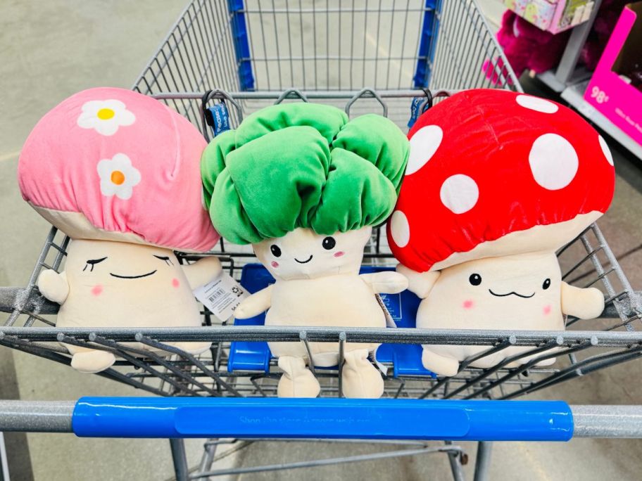 Easter Mushroom Plush in cart in store