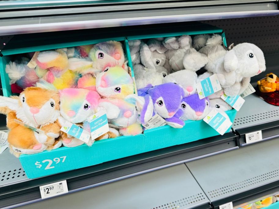 Easter Sitting Bunny Plush on shelf in store