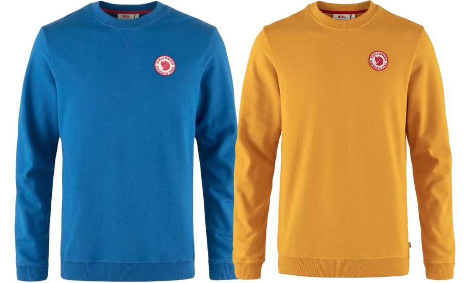 two mens fjallraven sweatshirts stock images