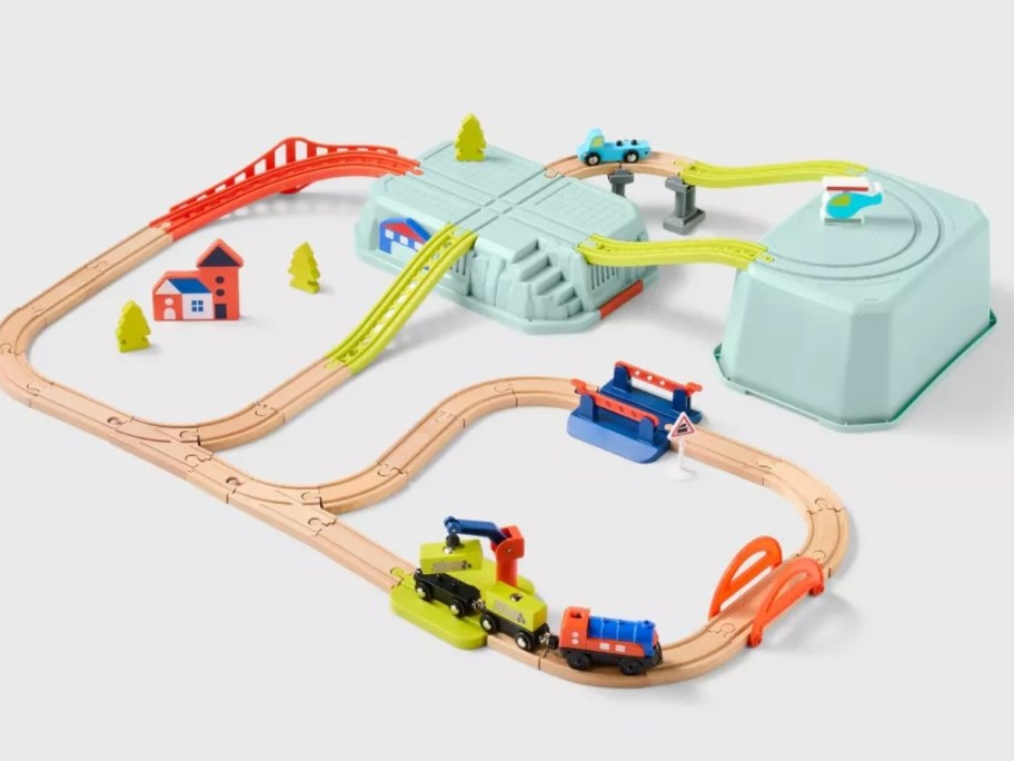 Gigglescape Wooden & Plastic Train Set