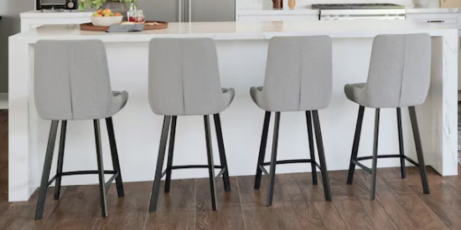 Get 50% Off Lowe’s Furniture | TWO Upholstered Metal Bar Stools $104 Shipped!