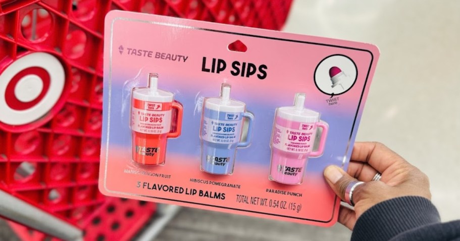 Taste Beauty Lip Balm Tumbler 3-Pack Only $5.99 at Target | Cute Easter Basket Stuffer!