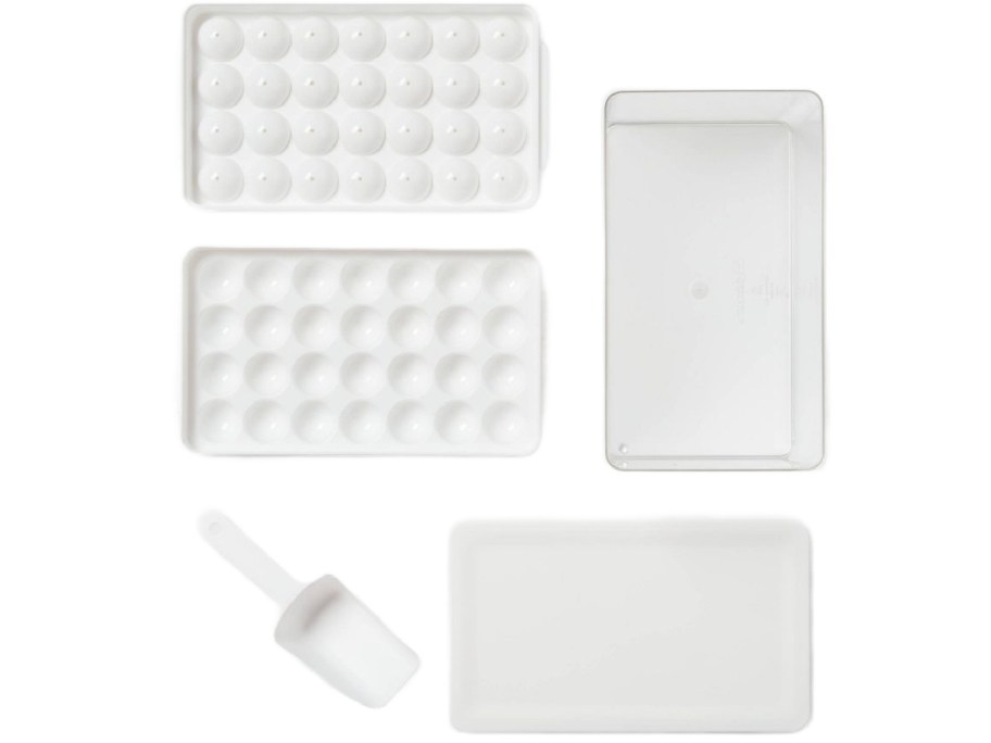 Ice Cube Tray with Lid Bin and Scoop-2