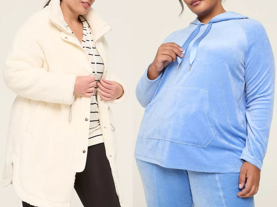 Stock images of 2 women wearing Lane Bryant Activewear