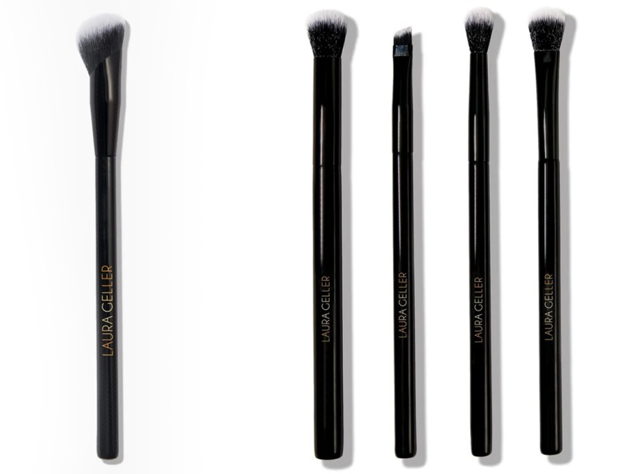 Laura Geller Angled Precision Concealer Brush and Laura Geller Shadow Skills 4-Piece Eye Brush Set