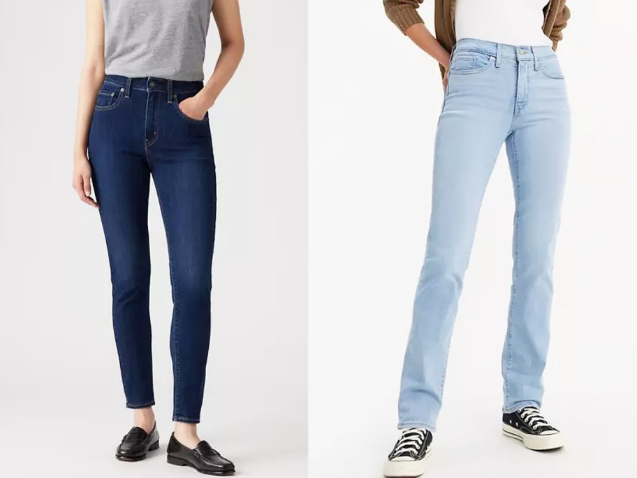 two models wearing levis jeans